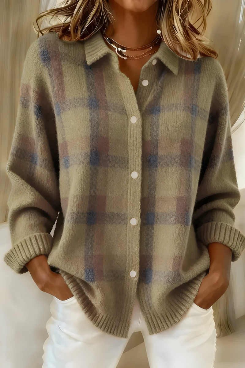 Candide | Veste en Maille à Carreaux
