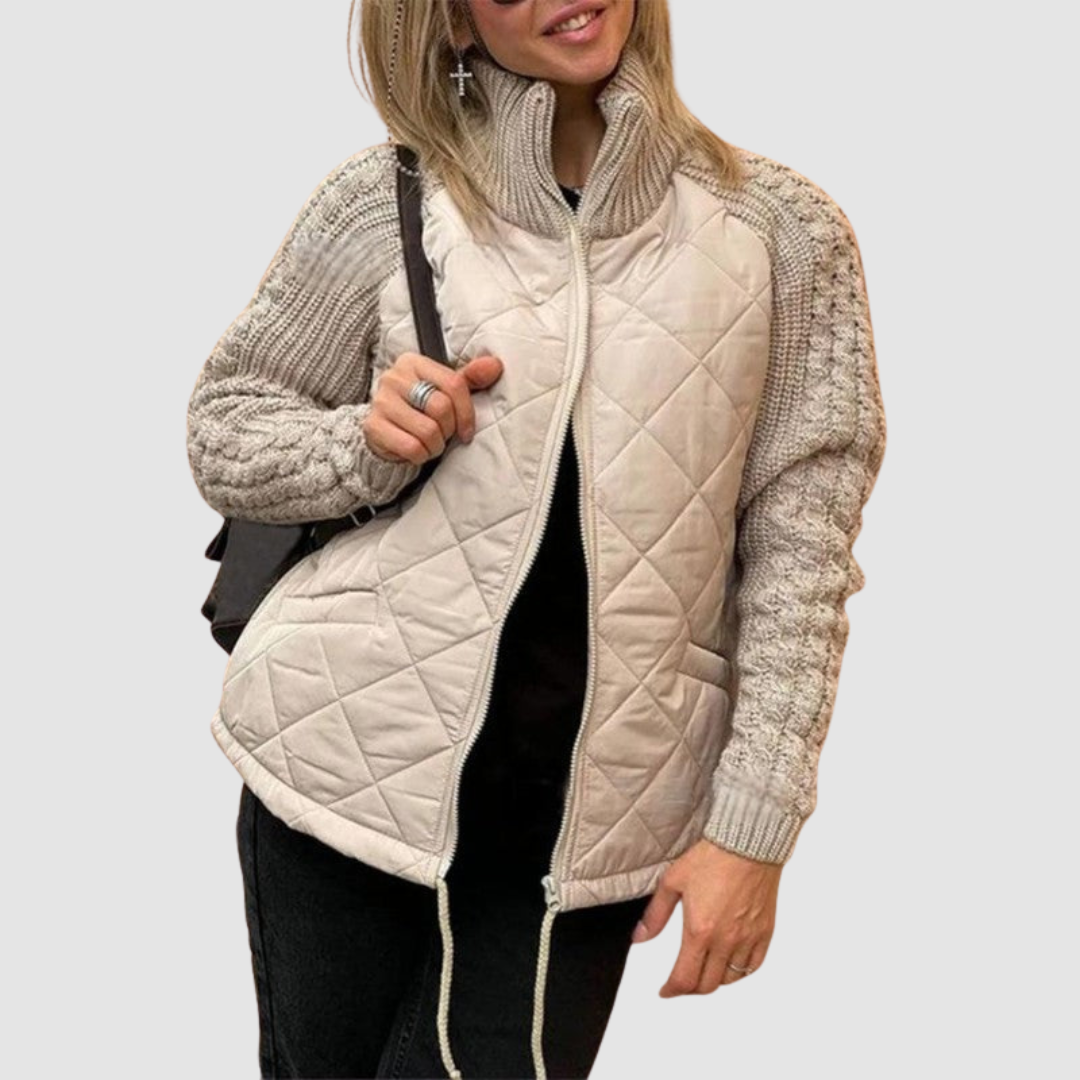 Corentine | Doudoune en Patchwork de Laine