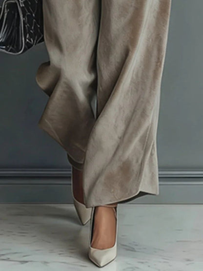Odaline | Ensemble Velours Col Roulé Taupe
