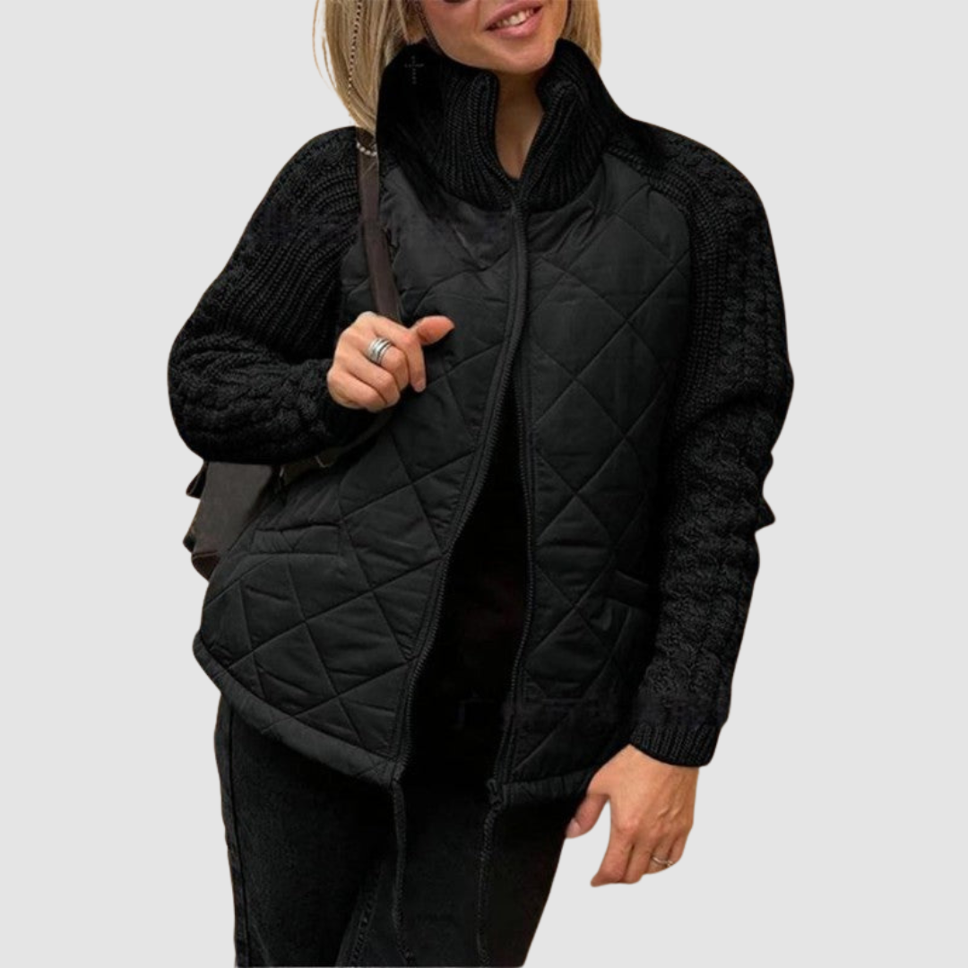 Corentine | Doudoune en Patchwork de Laine