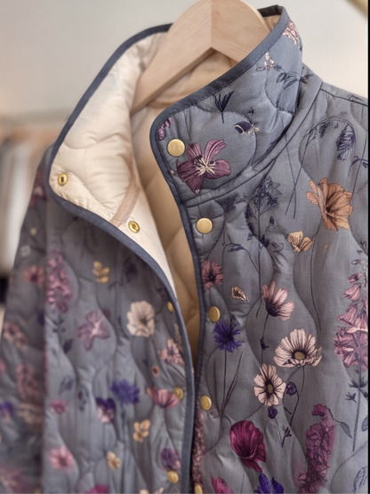 Naëlle | Veste Matelassée Imprimé Floral Vintage