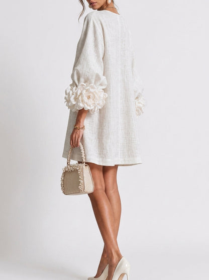 Léocadie | Robe Fleurs en Relief