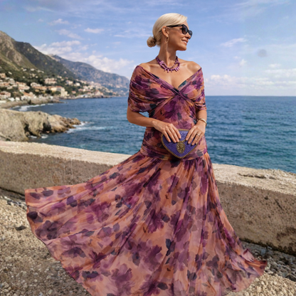 Mikaela | Robe Longue à Épaules Dénudées