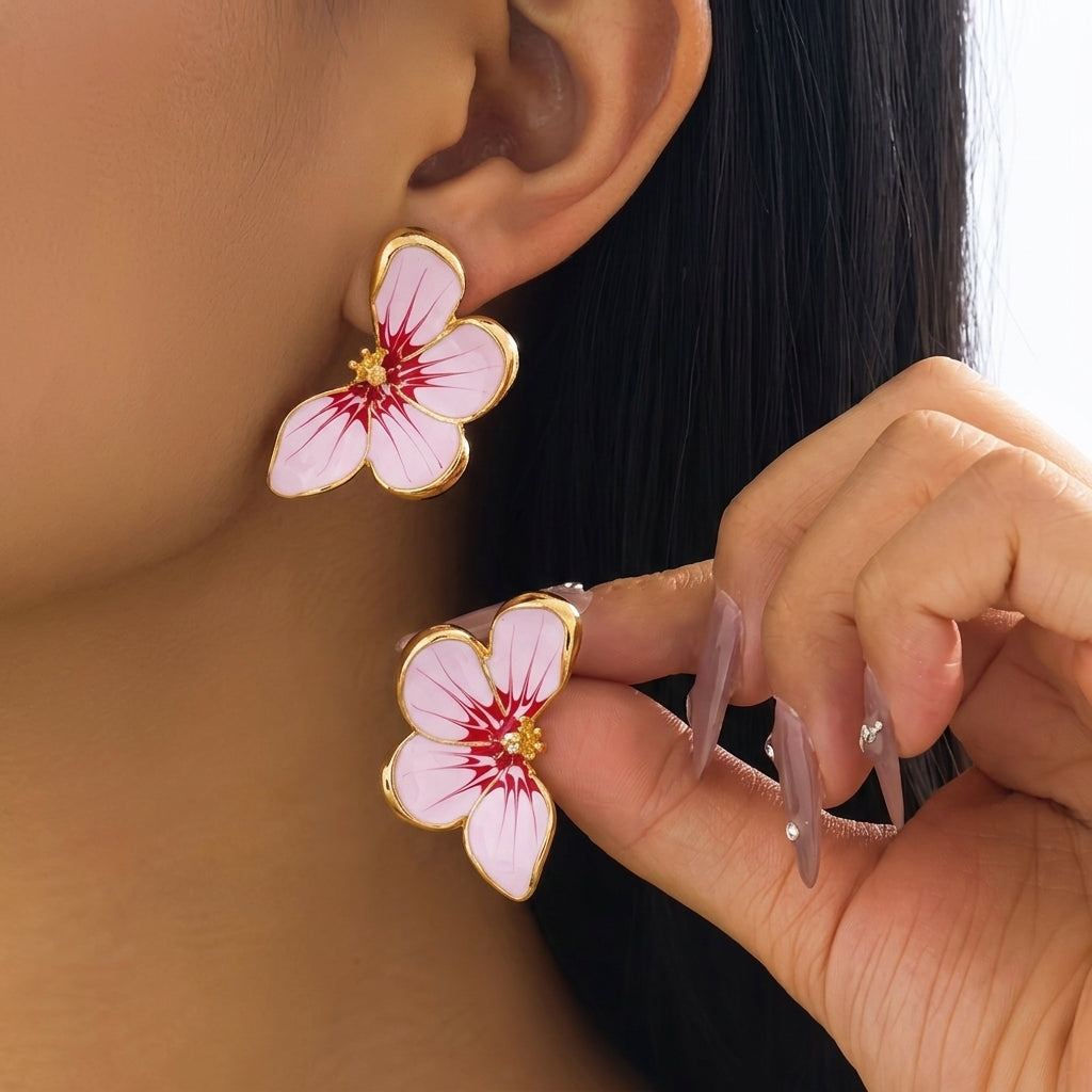 Boucles d'Oreilles Pétales Papillon