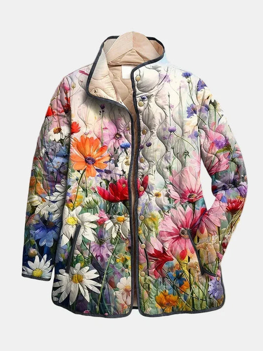 Katell | Veste Matelassée Fleurie Vintage Charmante