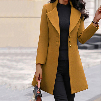 Ottoline | Manteau Cintré à Col Cranté