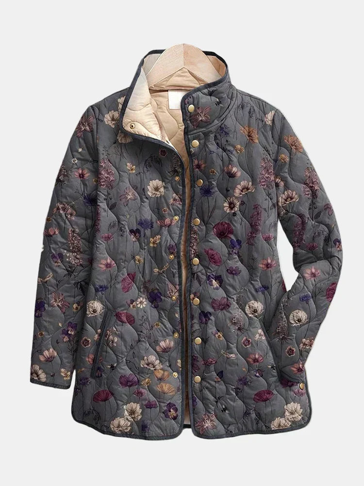 Naëlle | Veste Matelassée Imprimé Floral Vintage
