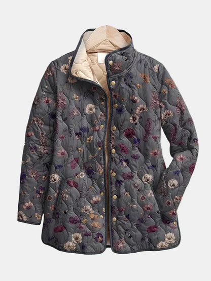 Naëlle | Veste Matelassée Imprimé Floral Vintage