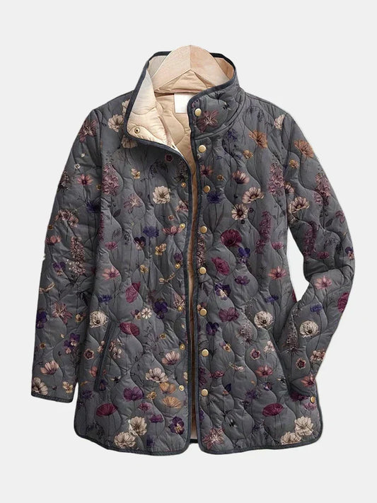 Naëlle | Veste Matelassée Imprimé Floral Vintage
