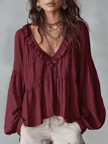 Chemisier Boho Salomé à Volants