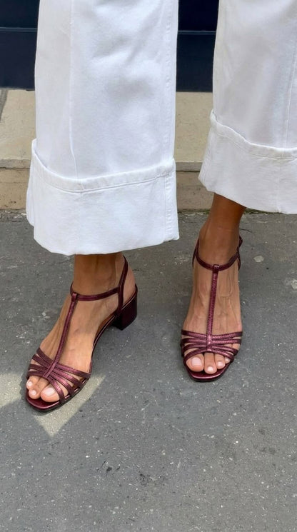 Allegra | Sandales Dorées Élégance