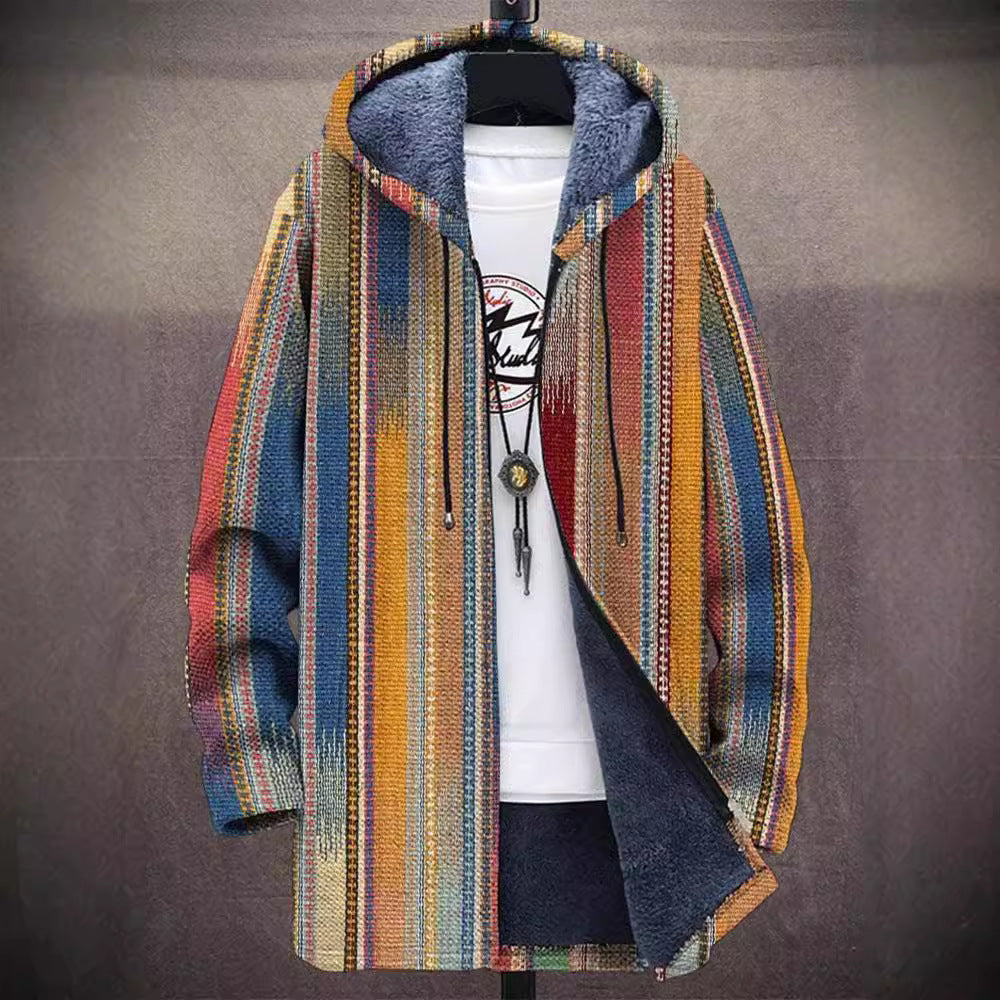 Calendule | Cardigan à Capuche Motif Artisanal
