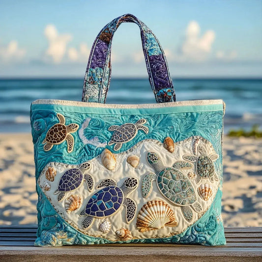 Sac Tote Matelassé – Tortues Amoureuses