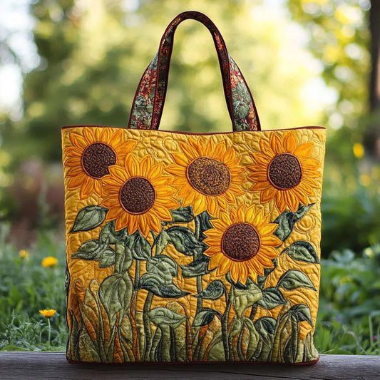 Sac Tote Matelassé – Tournesols Classiques