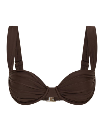 Top de bikini SIENNA Chocolat