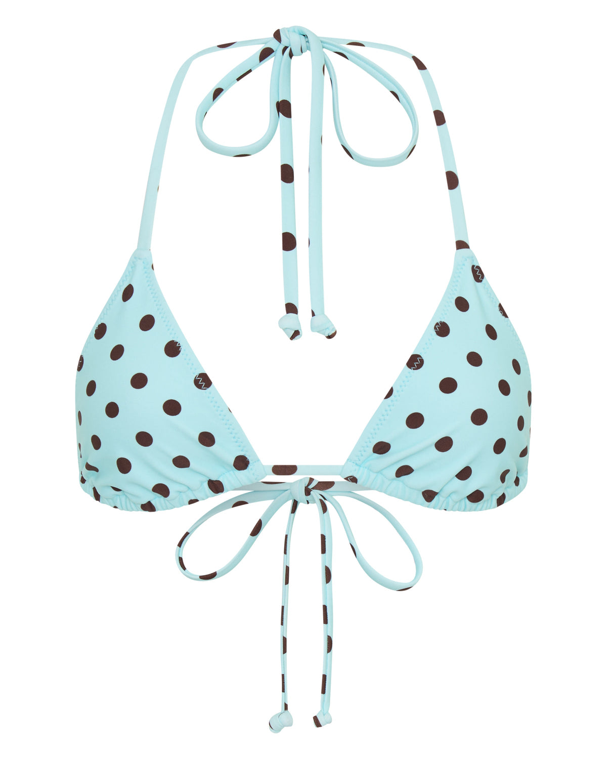 Top de bikini ELARA à Nœuds Bleu à Pois