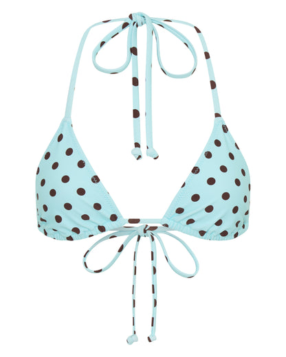 Top de bikini ELARA à Nœuds Bleu à Pois