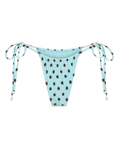 Bas de bikini ELARA à Nœuds Bleu à Pois