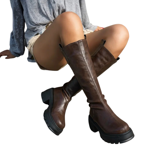 Simonne | Bottines Doublées en Polaire à Tige Haute