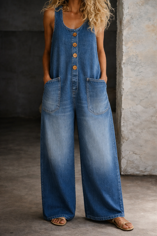 Salopette Laëtitia en Denim Vintage