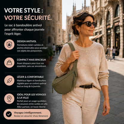 Violette | Sac Porté Épaule Vert Olive