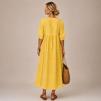 Robe en Lin Élégante Aube