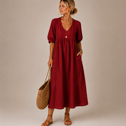 Robe en Lin Élégante Aube