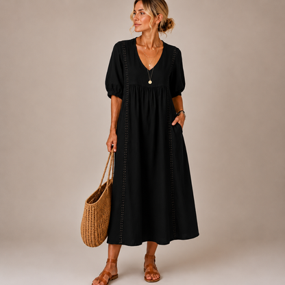 Robe en Lin Élégante Aube