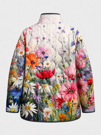 Katell | Veste Matelassée Fleurie Vintage Charmante