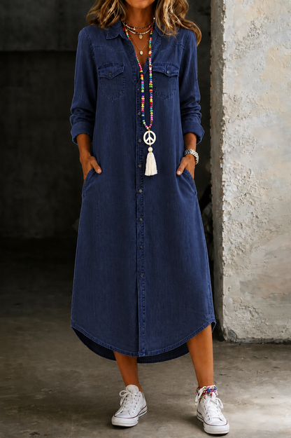 Robe Chemise Anaïs en Jean Longue
