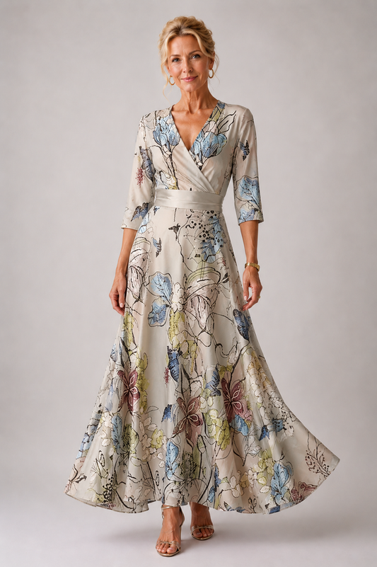 Sabine | Robe Raffinée à Imprimé Fleuri