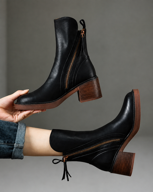 Laurence | Bottines Élégantes en Cuir