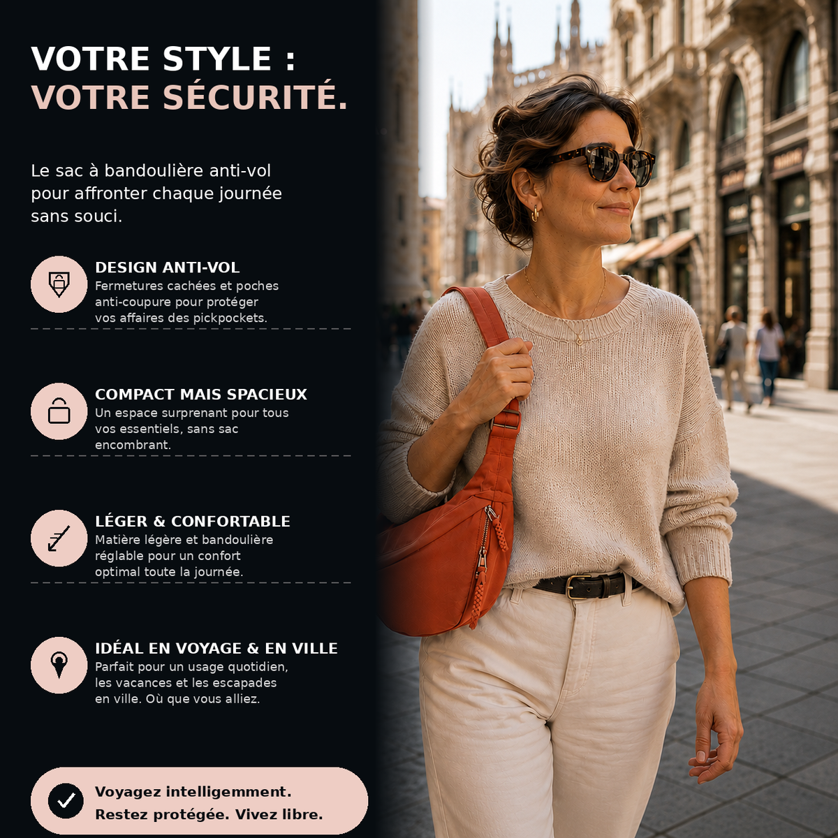 Joie | Sac Porté Épaule Orange