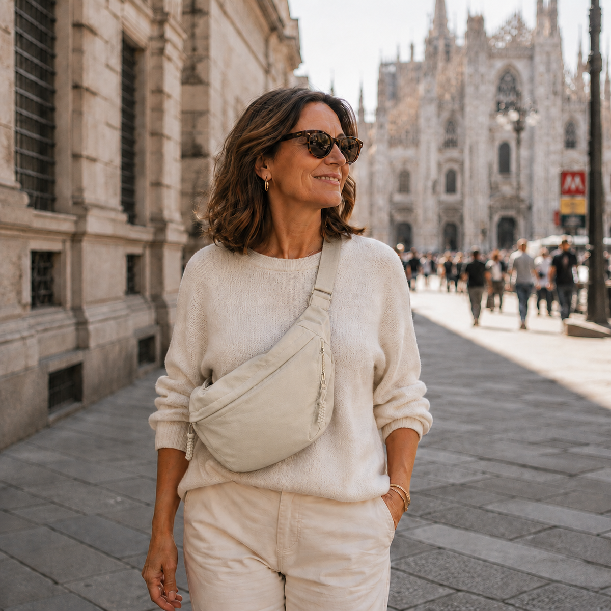 Hélène | Sac Porté Épaule Beige