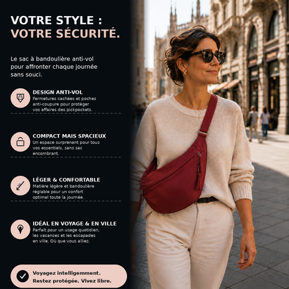 Rose | Sac Porté Épaule Bordeaux