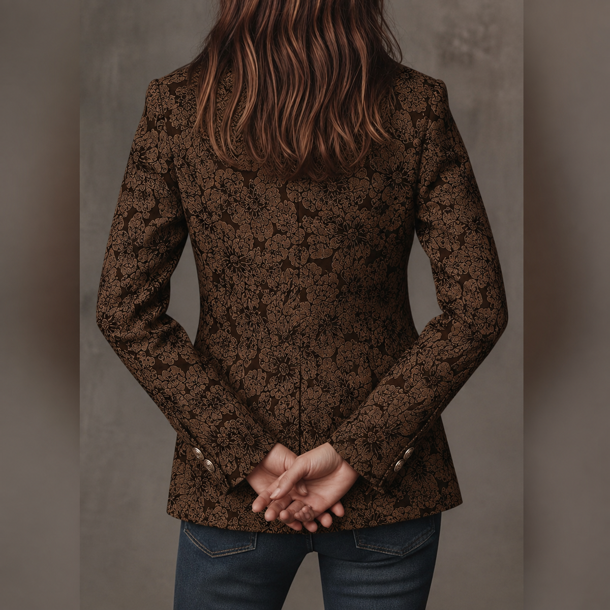 Stellange | Blazer Cintré Jacquard Cachemire