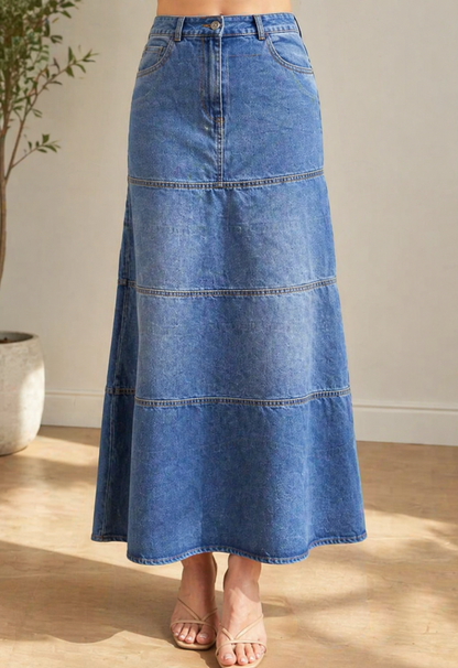 Jupe Auriane en Jean Midi