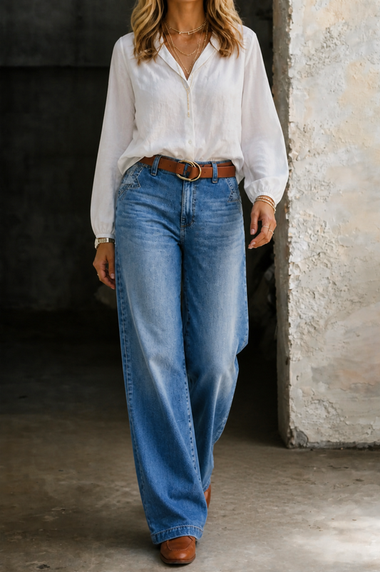 Jean Jacinthe Vintage Taille Haute