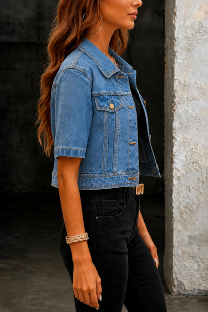 Veste Geneviève Courte en Jean