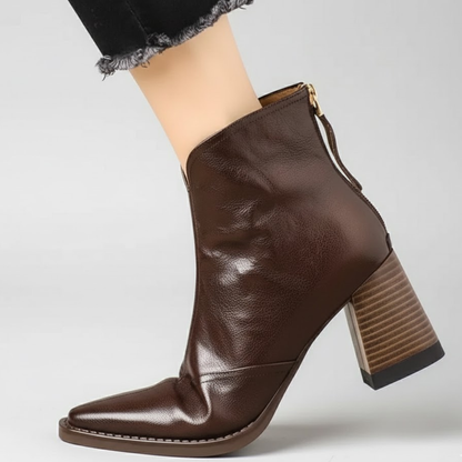 Norine | Bottines en Cuir à Talon Moyen