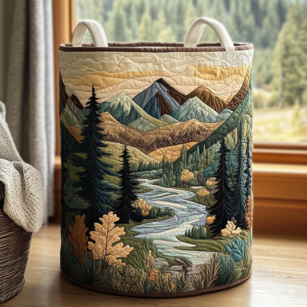 Sylvaine | Panier en Tissu Matelassé Fait Main