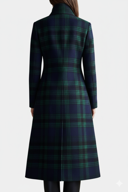 Rébecca | Manteau à Carreaux Intemporel