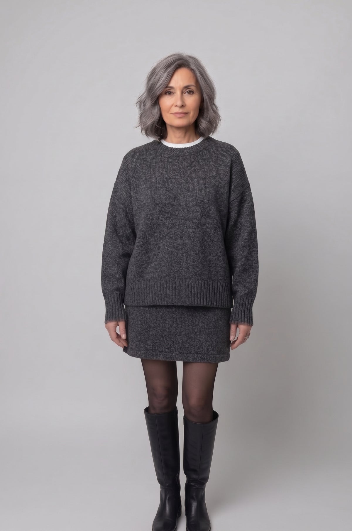 Armelle | Ensemble Pull et Jupe en Maille Douce