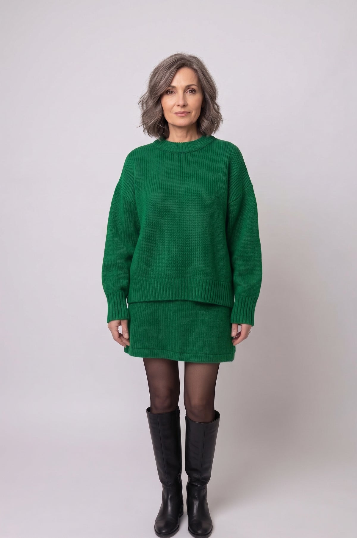 Armelle | Ensemble Pull et Jupe en Maille Douce