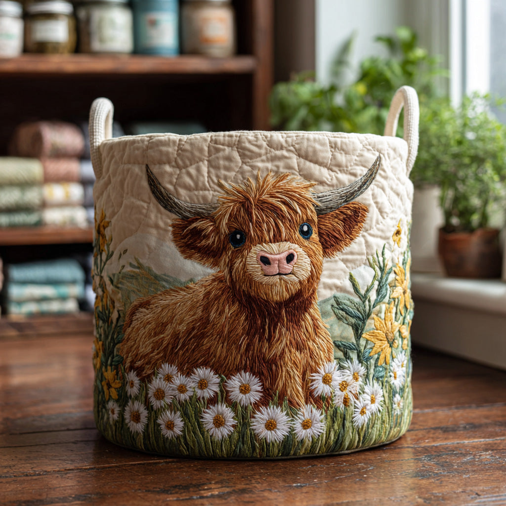 Bruyère | Panier en Tissu Matelassé Fait Main