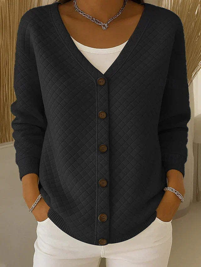 Léonie | Veste en Maille Matelassée avec Boutons