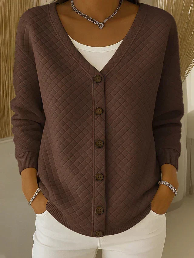Léonie | Veste en Maille Matelassée avec Boutons