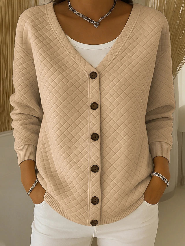 Léonie | Veste en Maille Matelassée avec Boutons