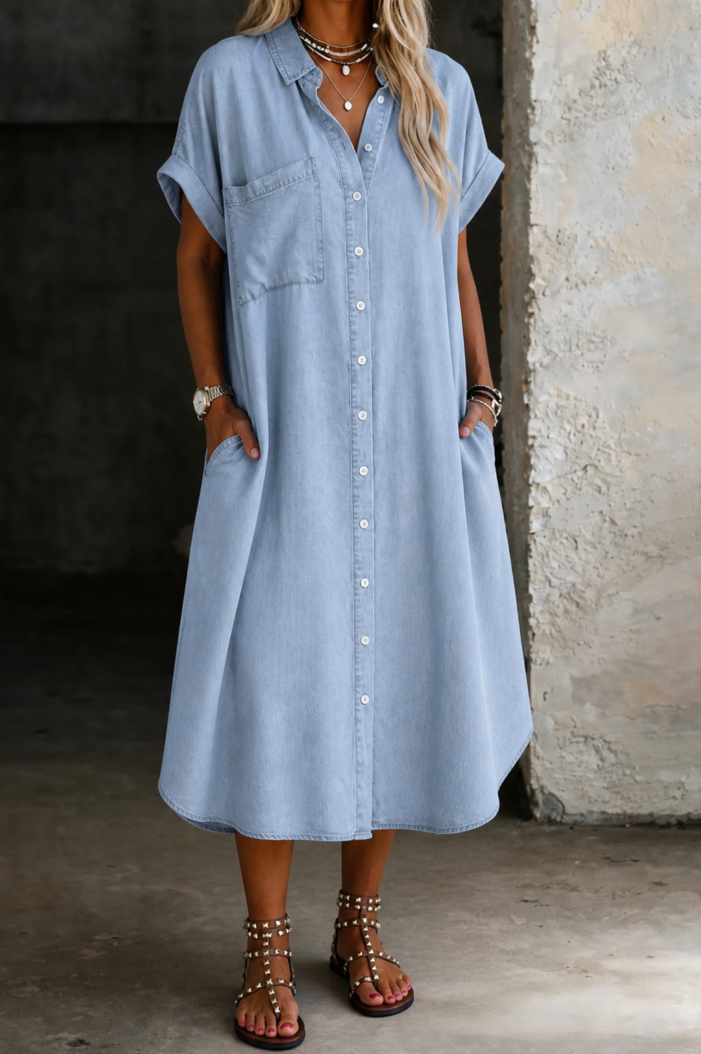 Robe Chemise Aude en Jean Léger