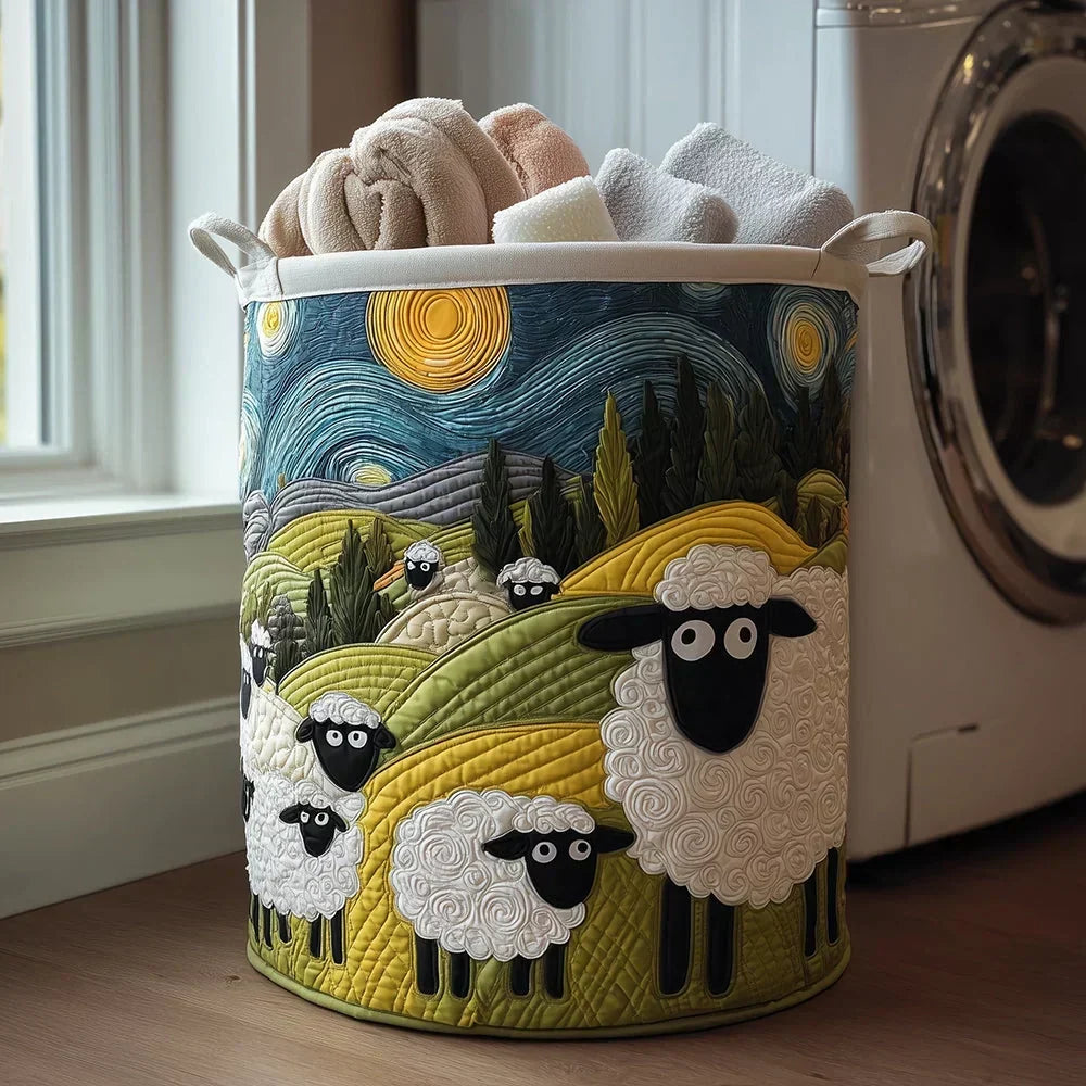 Agnès | Panier en Tissu Matelassé Fait Main